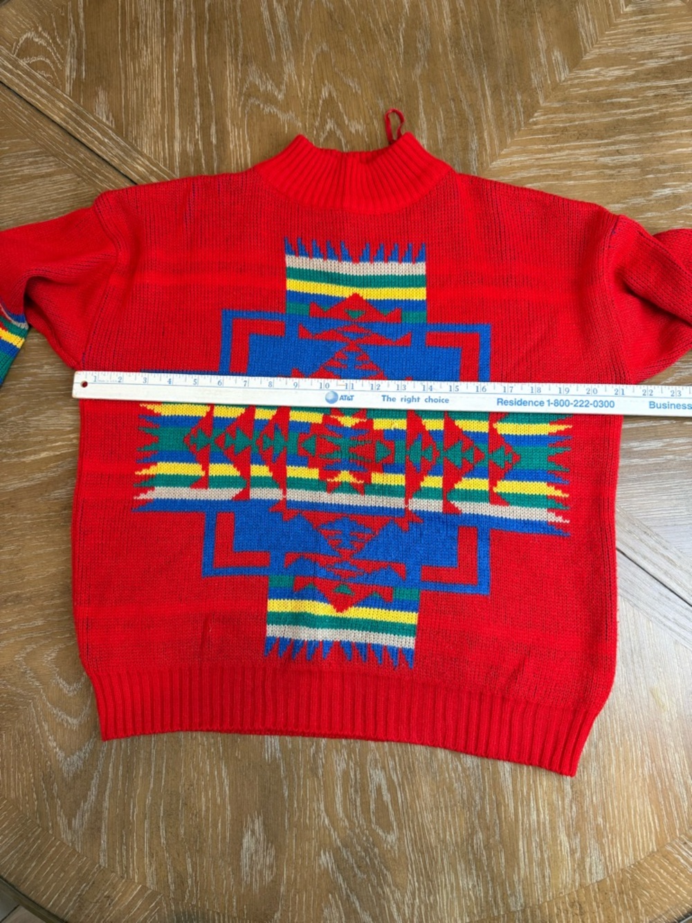 Vintage Rainbow Ridge Geometric Aztec Pattern Sweater - Picture 6 of 7